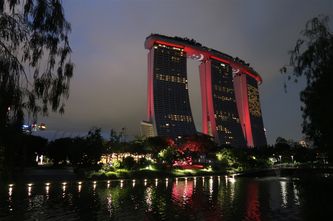 Singapour au crépuscule.